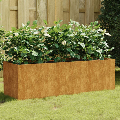vidaXL Garden Wall Planter 19.7"x6.3"x3.9" Corten Steel-8
