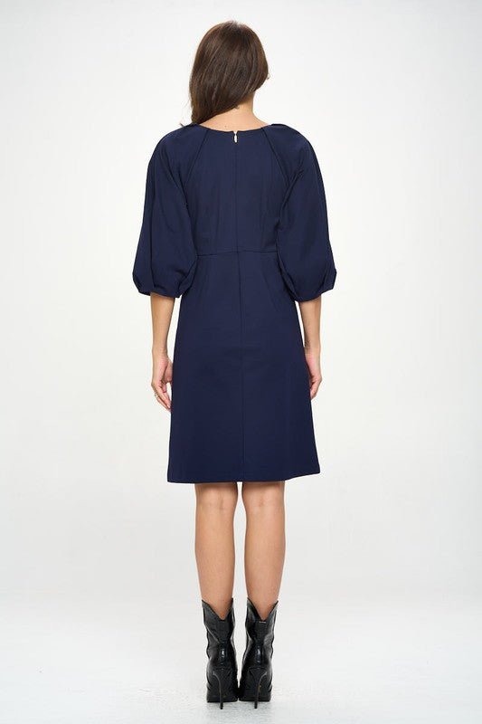 Balloon Sleeve Dress - Shellcreations