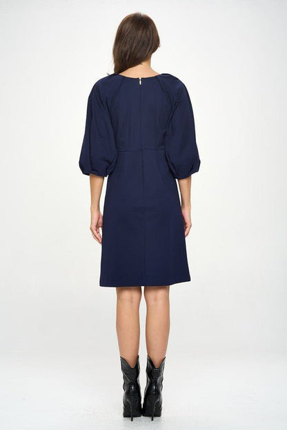 Balloon Sleeve Dress - Shellcreations