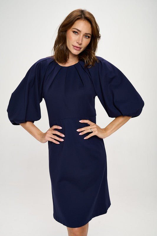 Balloon Sleeve Dress - Shellcreations