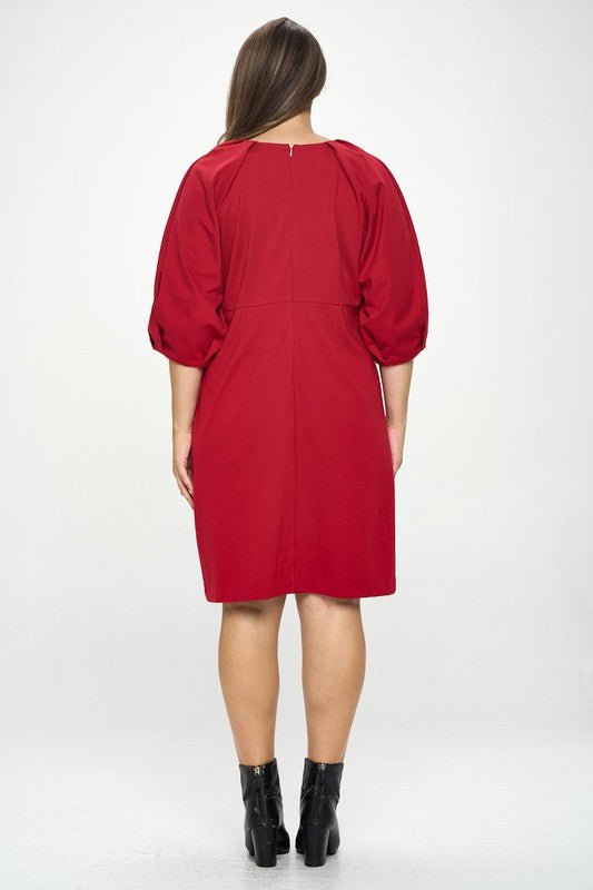 Balloon Sleeve Dress - Shellcreations