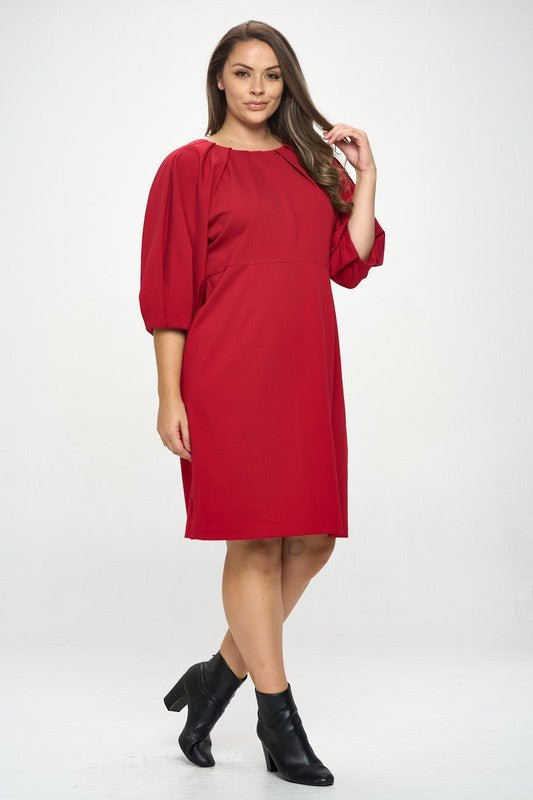 Balloon Sleeve Dress - Shellcreations