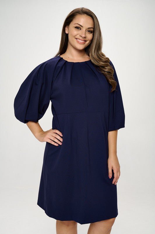 Balloon Sleeve Dress - Shellcreations