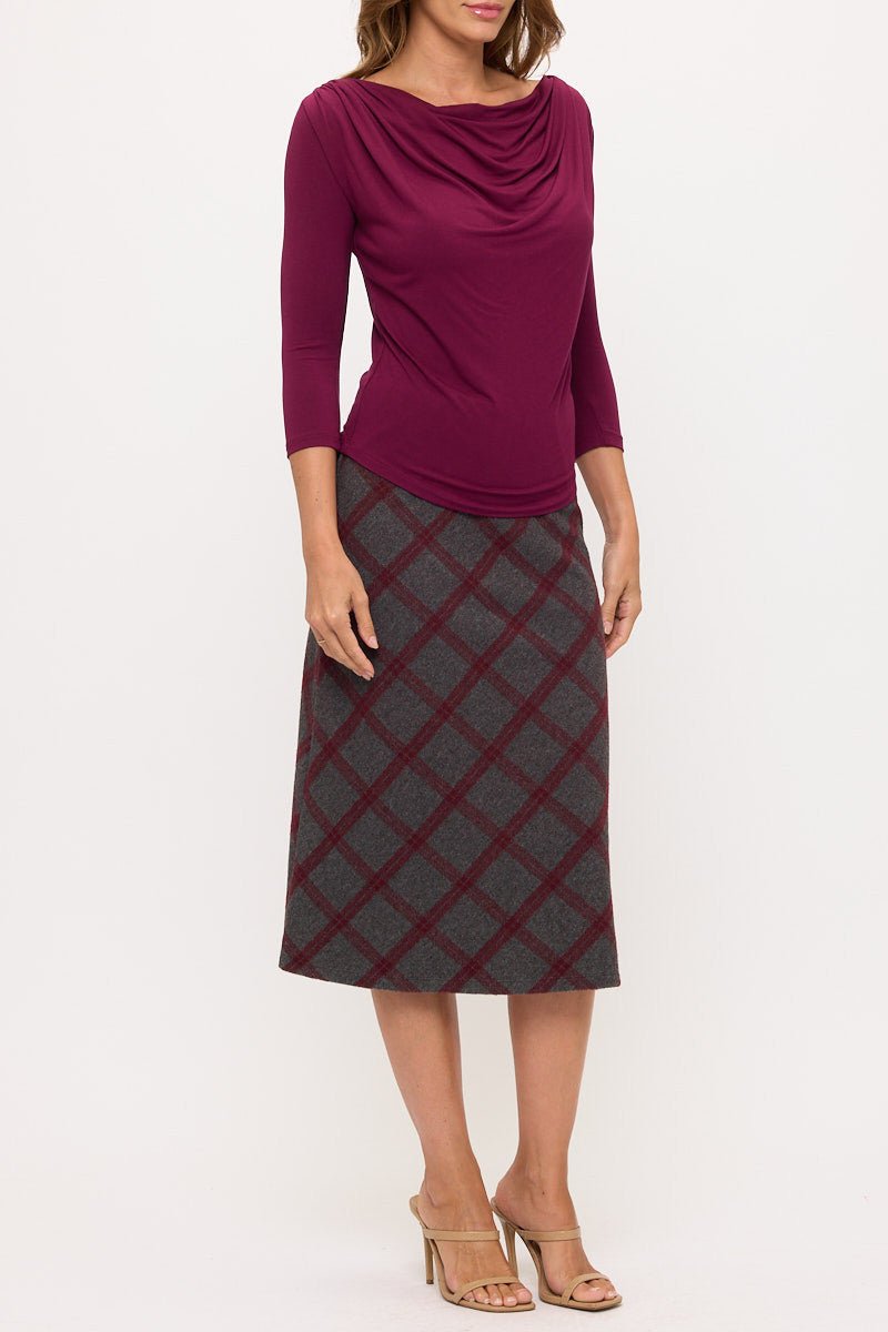 Boat Neck Ruched Top - Shellcreations