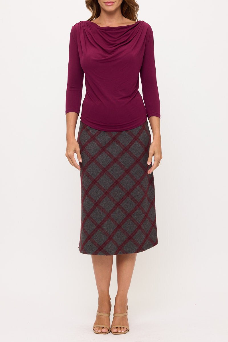 Boat Neck Ruched Top - Shellcreations