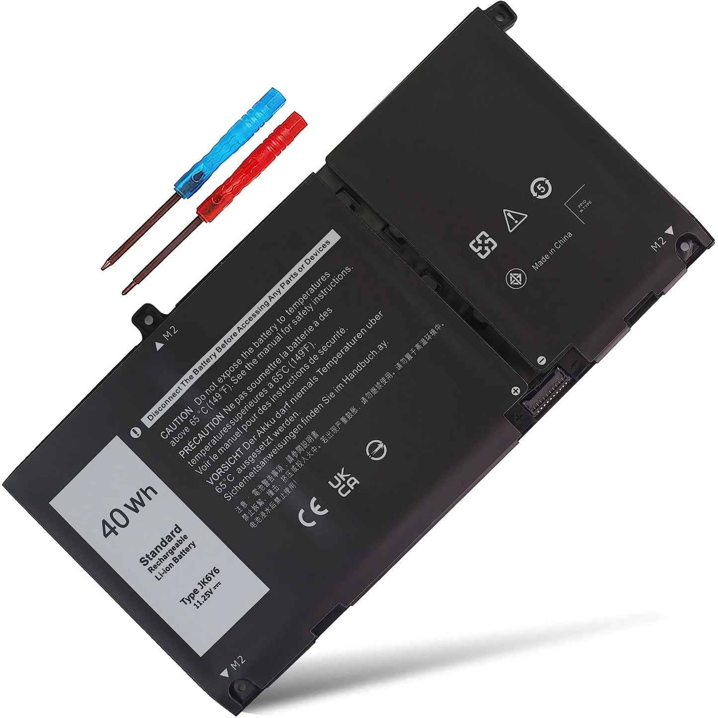 Bovekeey JK6Y6 Battery 40Wh 11.25V for Dell Latitude 3410 3510 Vostro 5300 5401 5501 Inspiron 5300 5401 5402 5408 5409 5508 5400 5406 7405 7300 7500 2 - in - 1 Silver Series H5CKD 0C5KG6 0CF5RH - Shellcreations