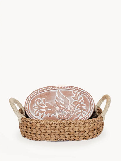 Bread Warmer & Basket - Bird Oval - Shellcreations