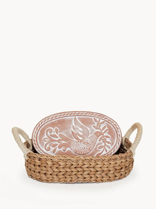 Bread Warmer & Basket - Bird Oval - Shellcreations