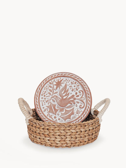 Bread Warmer & Basket - Bird Round - Shellcreations
