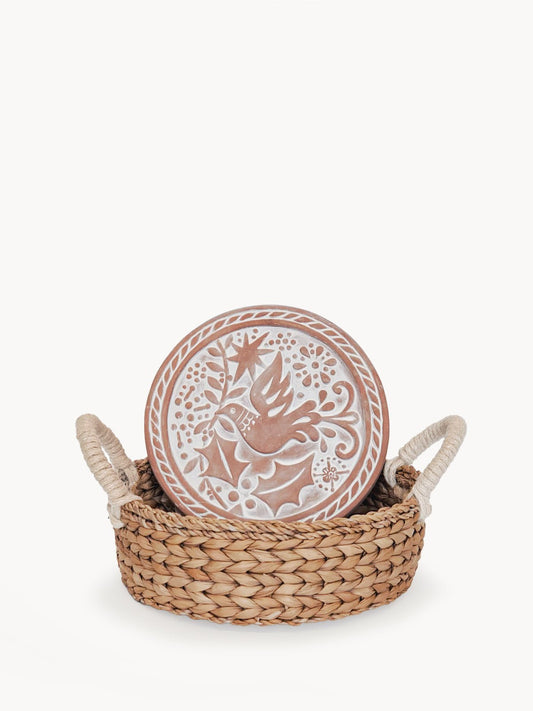Bread Warmer & Basket - Bird Round - Shellcreations