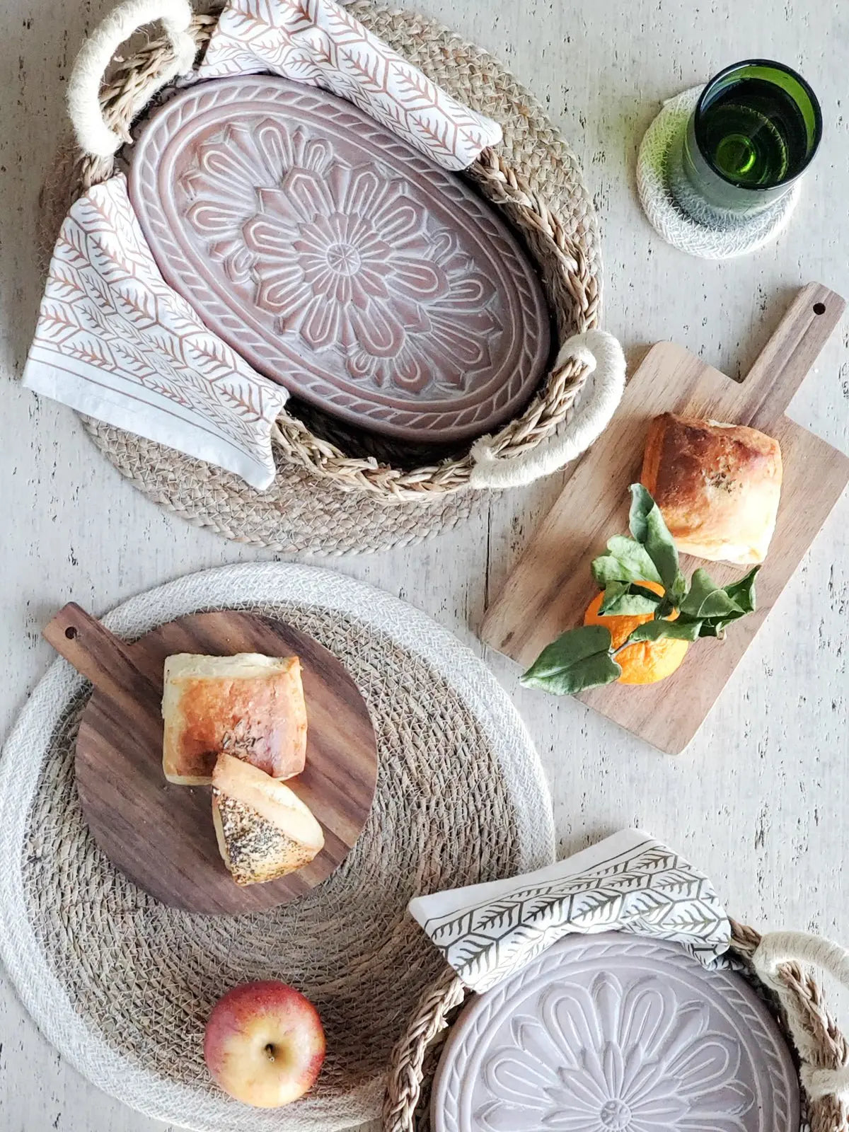 Bread Warmer & Basket - Flower - Shellcreations