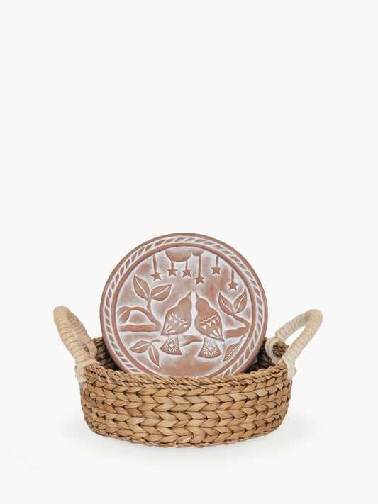 Bread Warmer & Basket - Lovebirds Round - Shellcreations