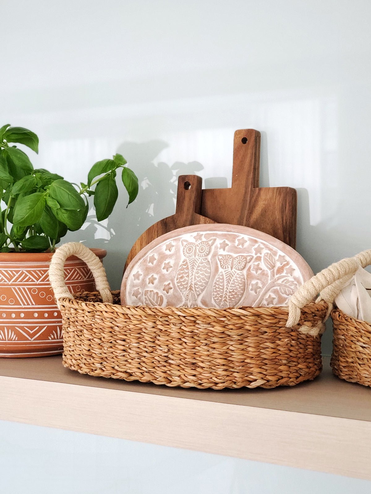 Bread Warmer & Basket - Owl Oval - Shellcreations