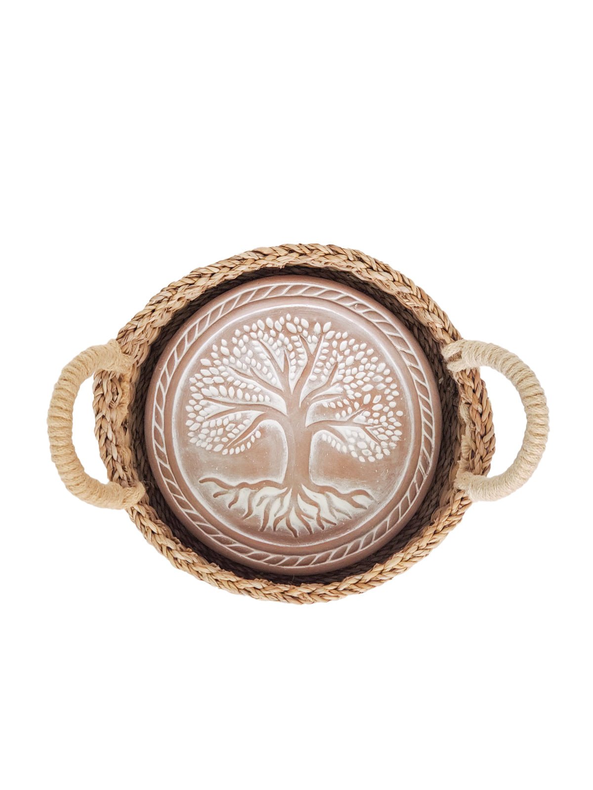 Bread Warmer & Basket - Tree of Life Round - Shellcreations