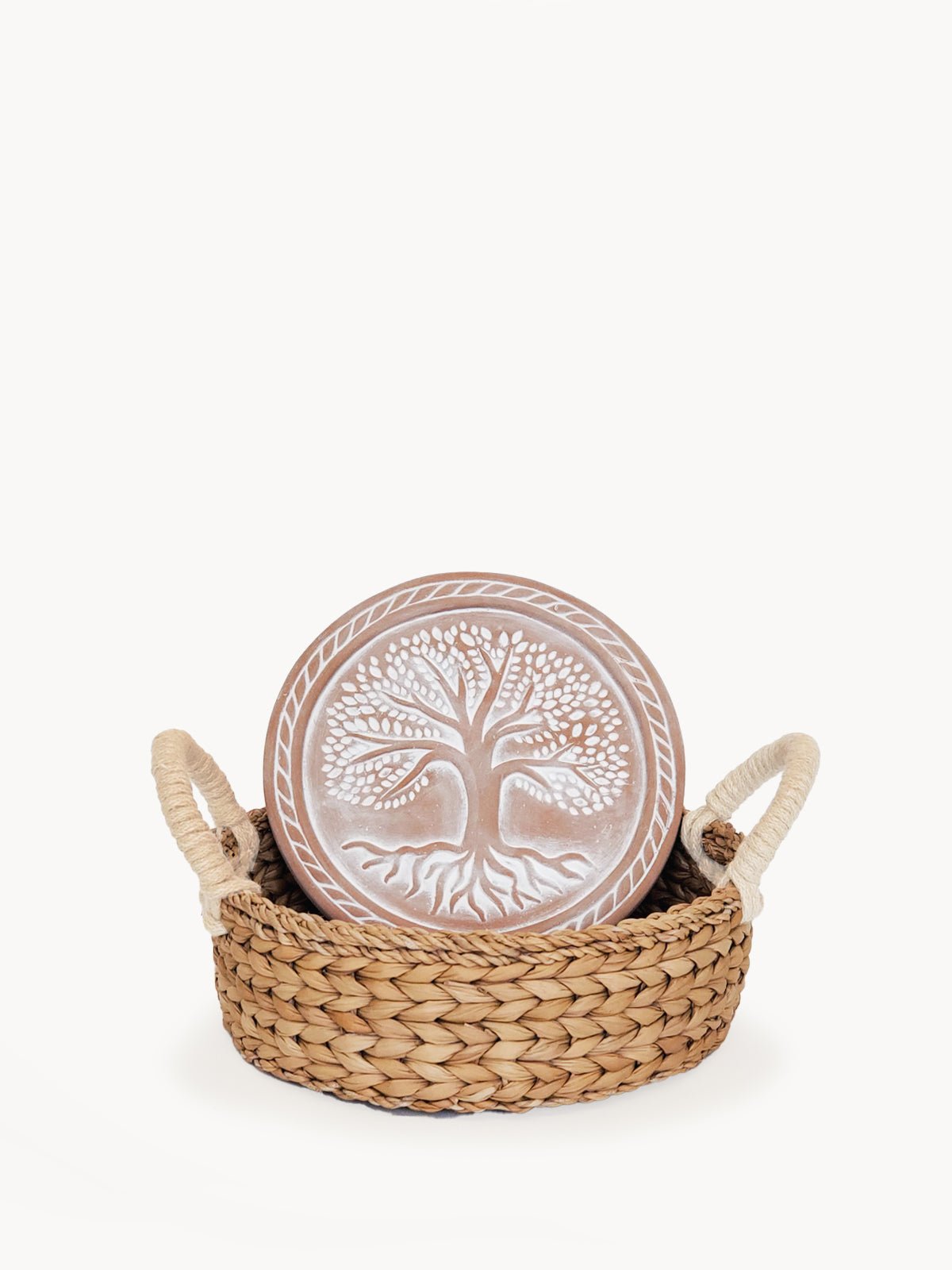 Bread Warmer & Basket - Tree of Life Round - Shellcreations