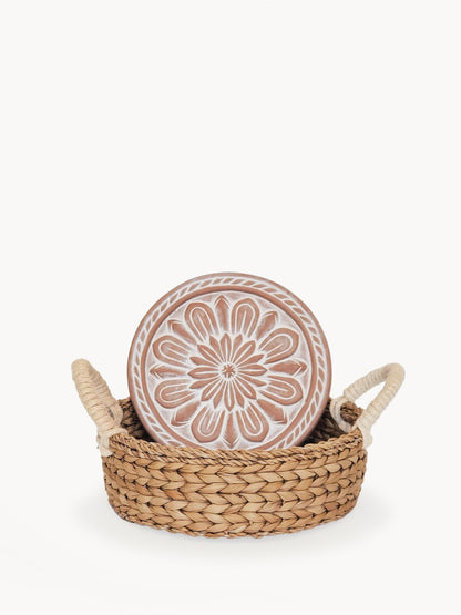 Bread Warmer & Basket - Vintage Flower - Shellcreations
