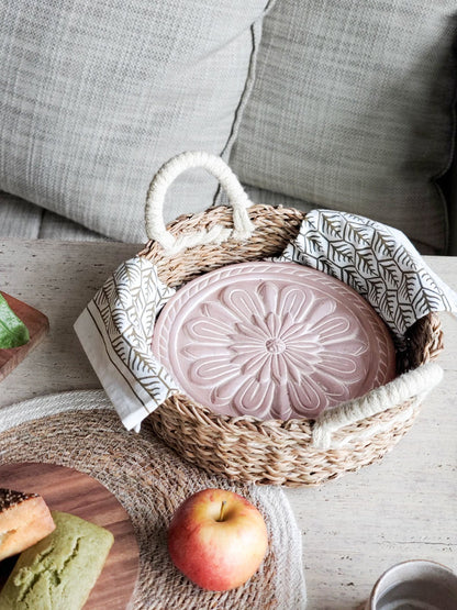 Bread Warmer & Basket - Vintage Flower - Shellcreations