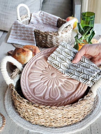 Bread Warmer & Basket - Vintage Flower - Shellcreations
