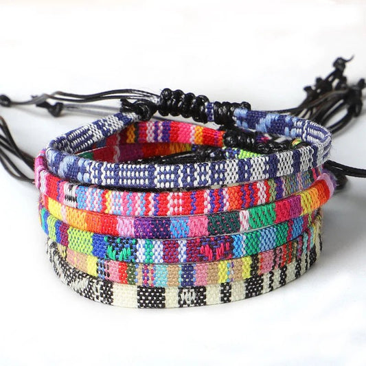 FCJ Bohemian Style Hand Woven Anklet Rainbow Color 18K Gold Plated Stainless Steel Chains Butterfly Pattern Sexy Religious - Shellcreations