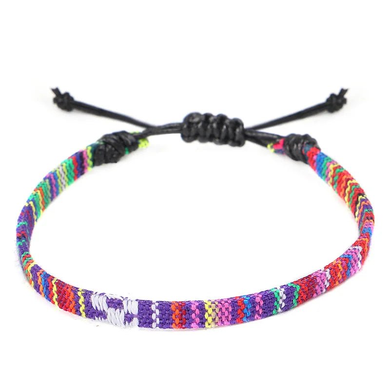 FCJ Bohemian Style Hand Woven Anklet Rainbow Color 18K Gold Plated Stainless Steel Chains Butterfly Pattern Sexy Religious - Shellcreations