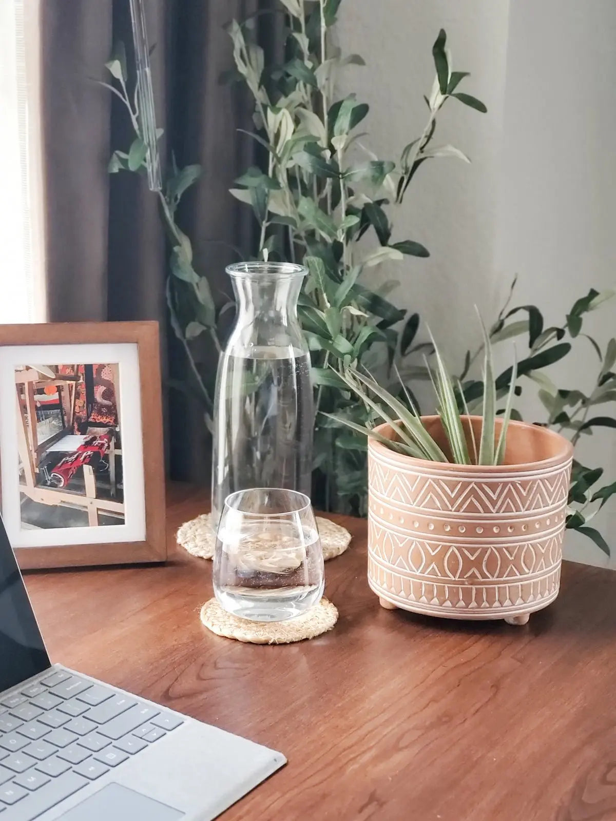 Hand Etched Terracotta Pot - Small - Shellcreations