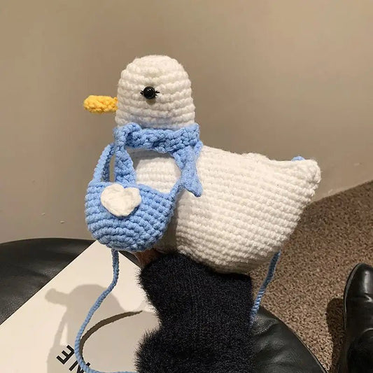 Handmade Woolen Bag with Cartoon Cute Duck Design - Shellcreations