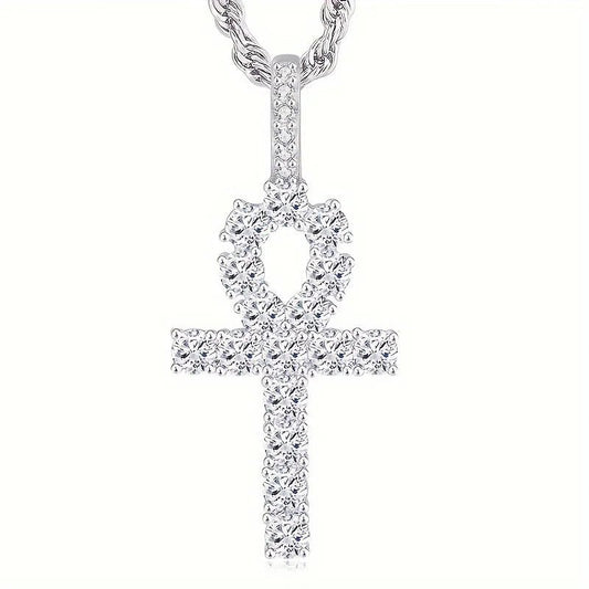 Iced Out Cross Pendant Men Religious Jewelry Women Christian Crucifix Gifts 14K Gold Plated Cubic Zirconia Jesus Cross Necklace - Shellcreations