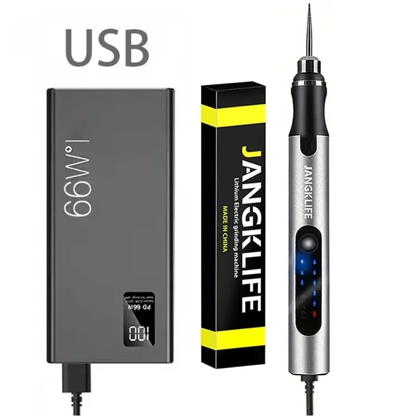 JANGKLIFE USB Cordless Rotary Tool Kit Woodworking Engraving Pen DIY For Jewelry Metal Glass Mini Wireless Drill - Shellcreations