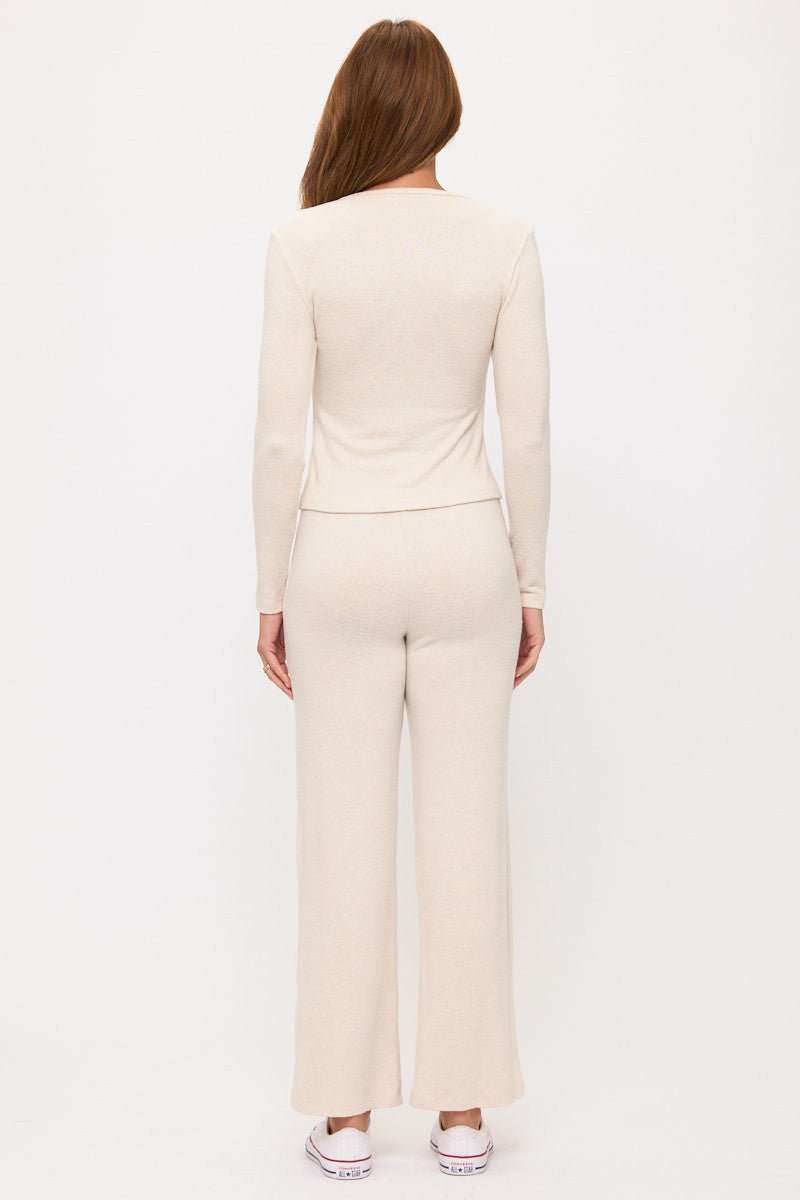 Knitted Straight Leg Pants - Shellcreations