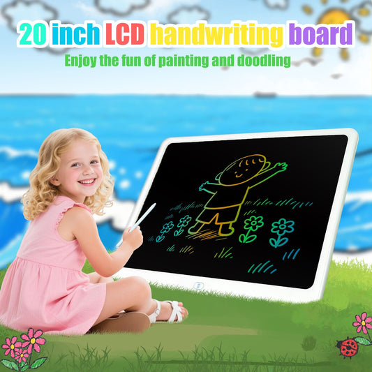 LCD Writing Tablet, Valentines Day Gifts for Kids,20 Inch Colorful Toddler Doodle Board Drawing Tablet, Erasable Reusable Electronic Drawing Pads, Educational and Learning Toys for Kids - Shellcreations
