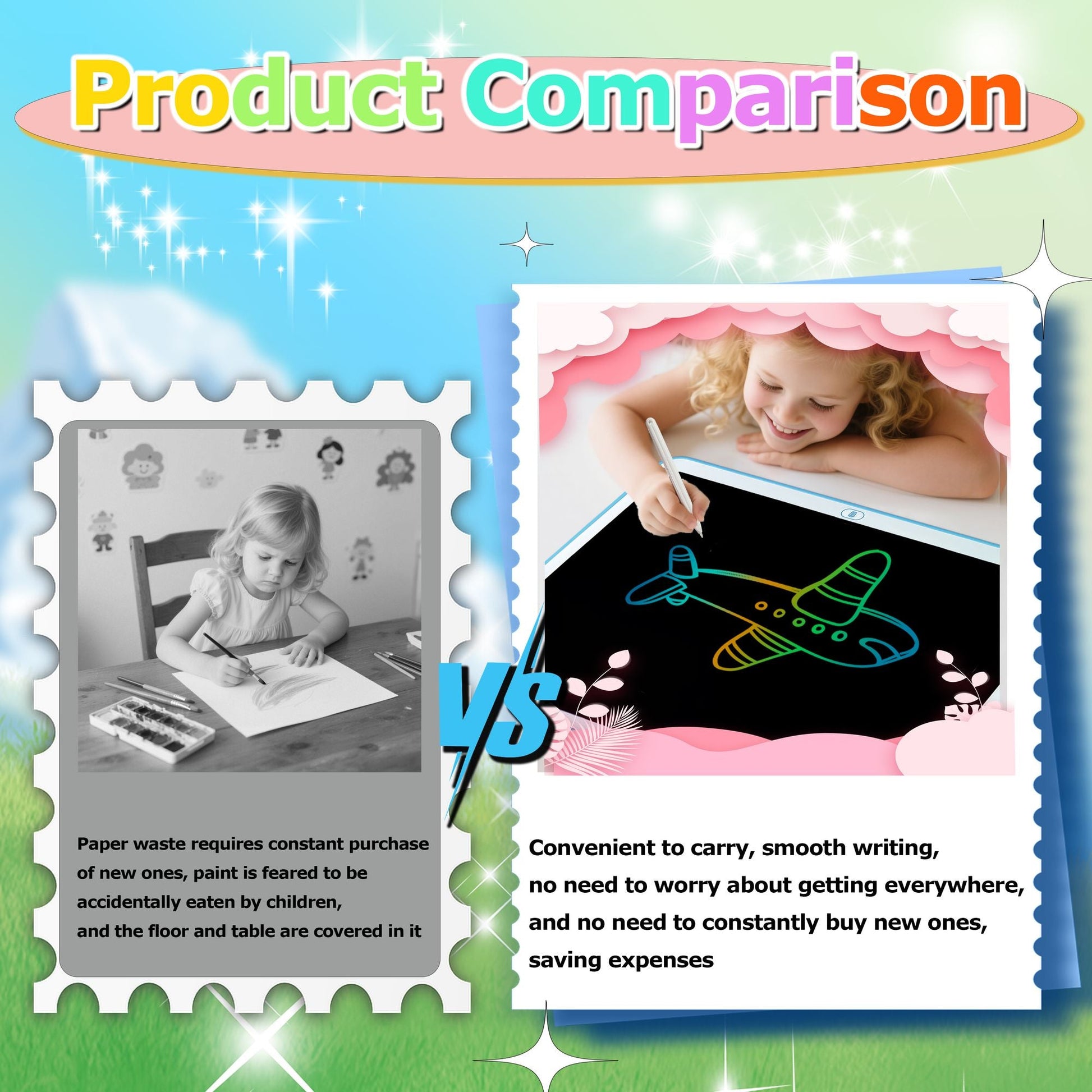 LCD Writing Tablet, Valentines Day Gifts for Kids,20 Inch Colorful Toddler Doodle Board Drawing Tablet, Erasable Reusable Electronic Drawing Pads, Educational and Learning Toys for Kids - Shellcreations