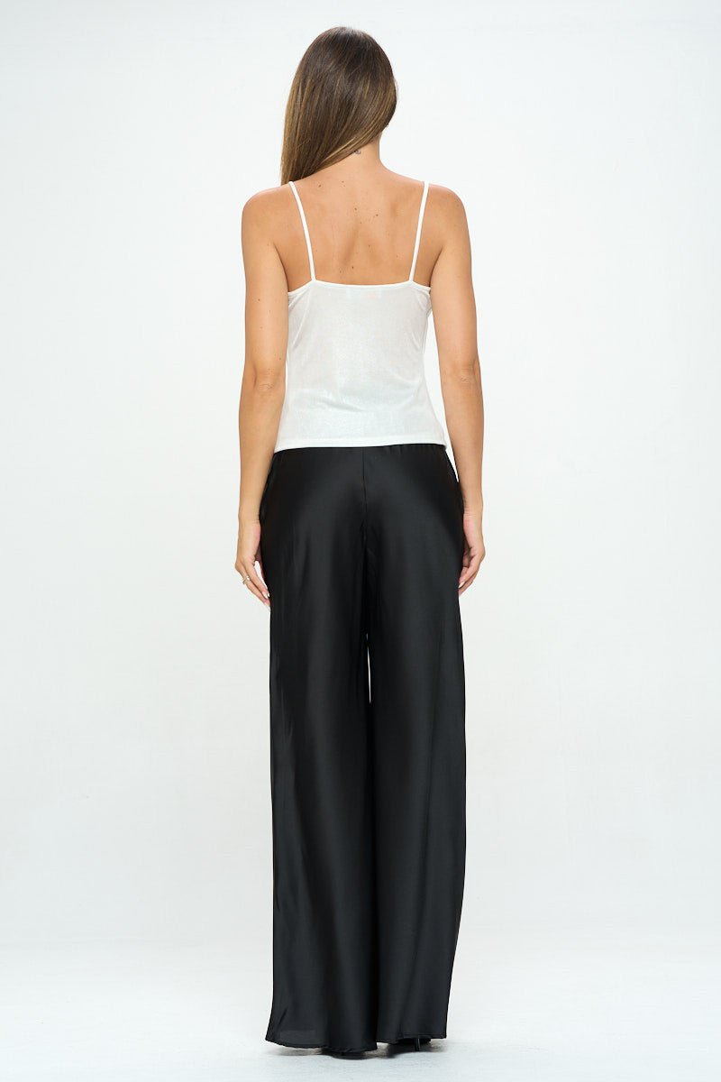 Lurex Metallic Knit Cowl neck Tank Top - Shellcreations