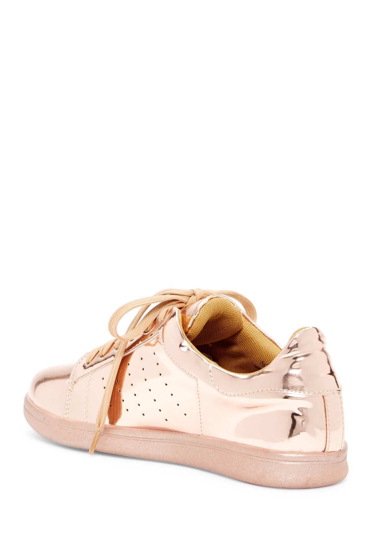 Lustre Step Rose Gold Sneakers - Shellcreations