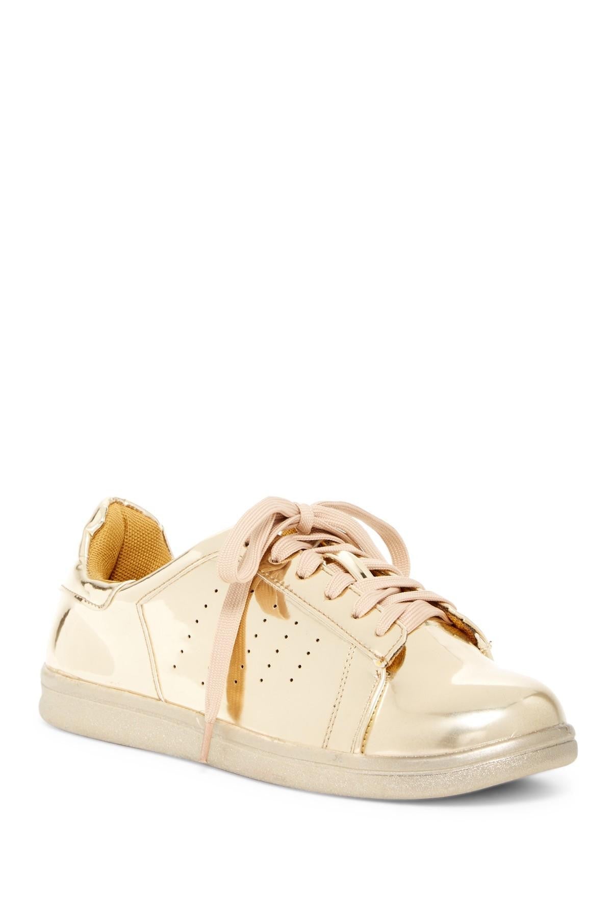 Lustre Step Rose Gold Sneakers - Shellcreations