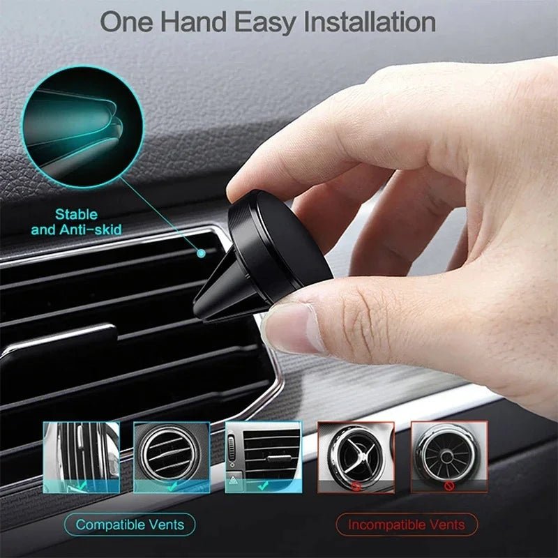 Magnetic Phone Holder in Car Stand Magnet Cellphone Bracket Car Magnetic Holder for Phone for iPhone 15 14 13 12 Huawei Xiaomi - Shellcreations