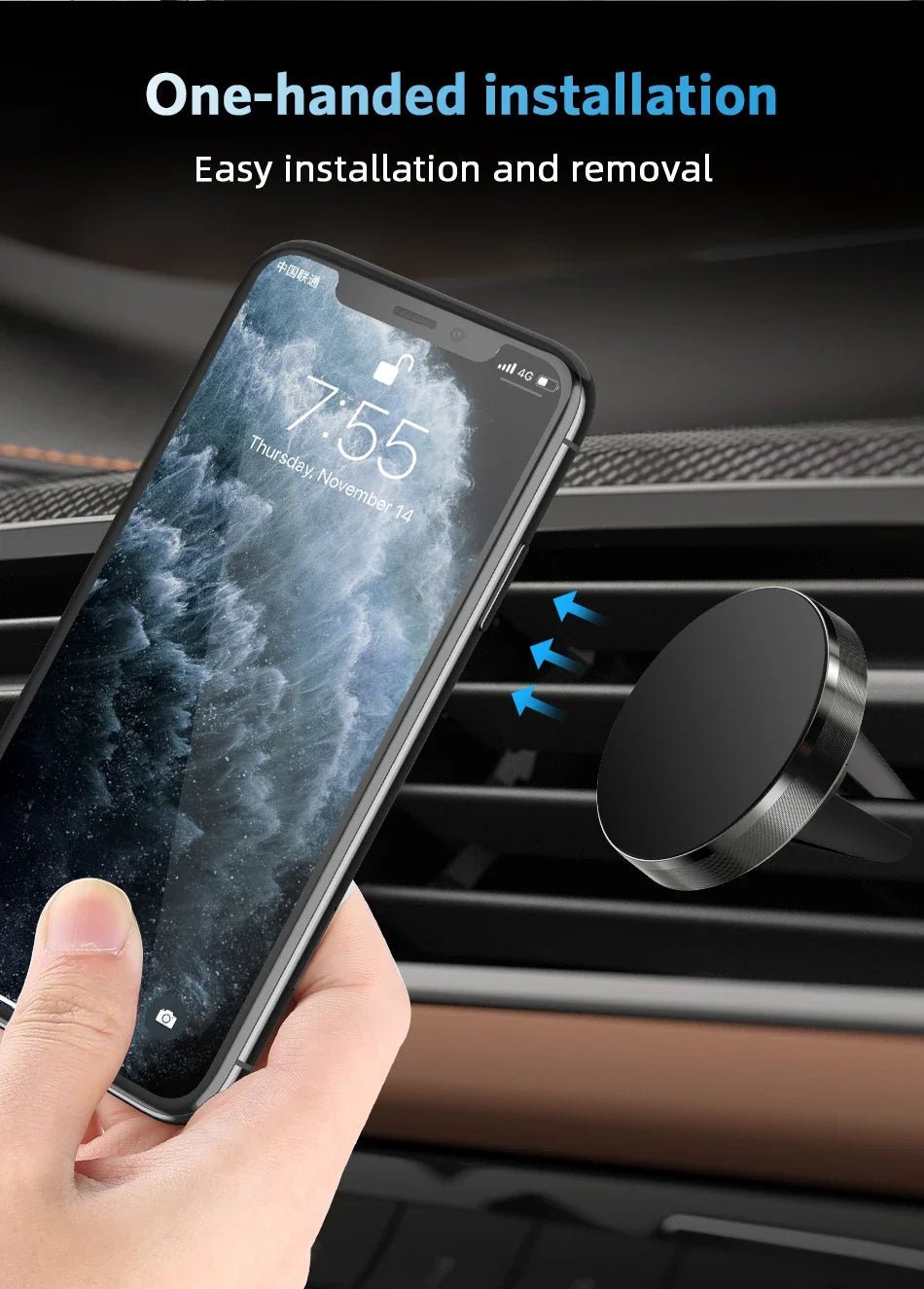 Magnetic Phone Holder in Car Stand Magnet Cellphone Bracket Car Magnetic Holder for Phone for iPhone 15 14 13 12 Huawei Xiaomi - Shellcreations