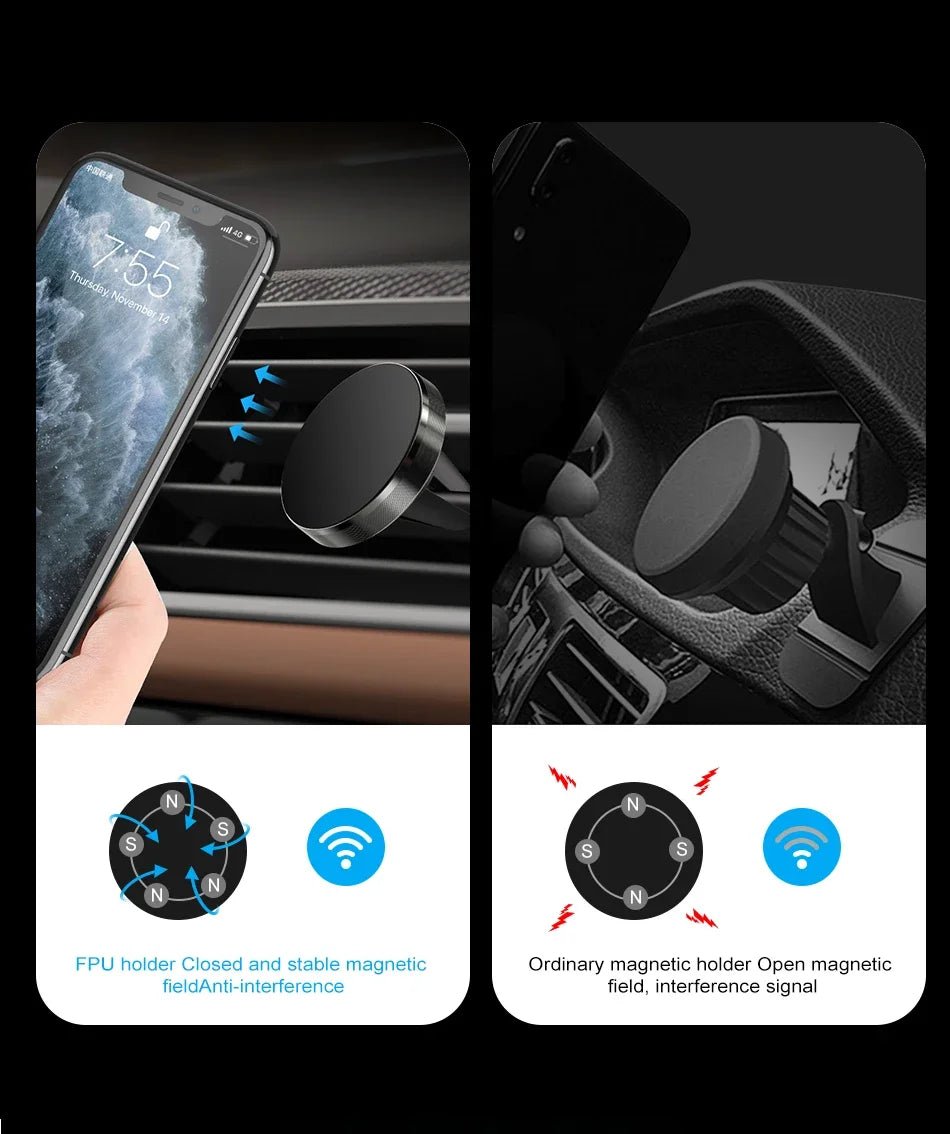 Magnetic Phone Holder in Car Stand Magnet Cellphone Bracket Car Magnetic Holder for Phone for iPhone 15 14 13 12 Huawei Xiaomi - Shellcreations