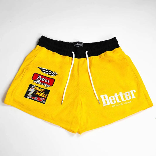 Men's Embroidered Mesh Basketball Shorts - Shellcreations