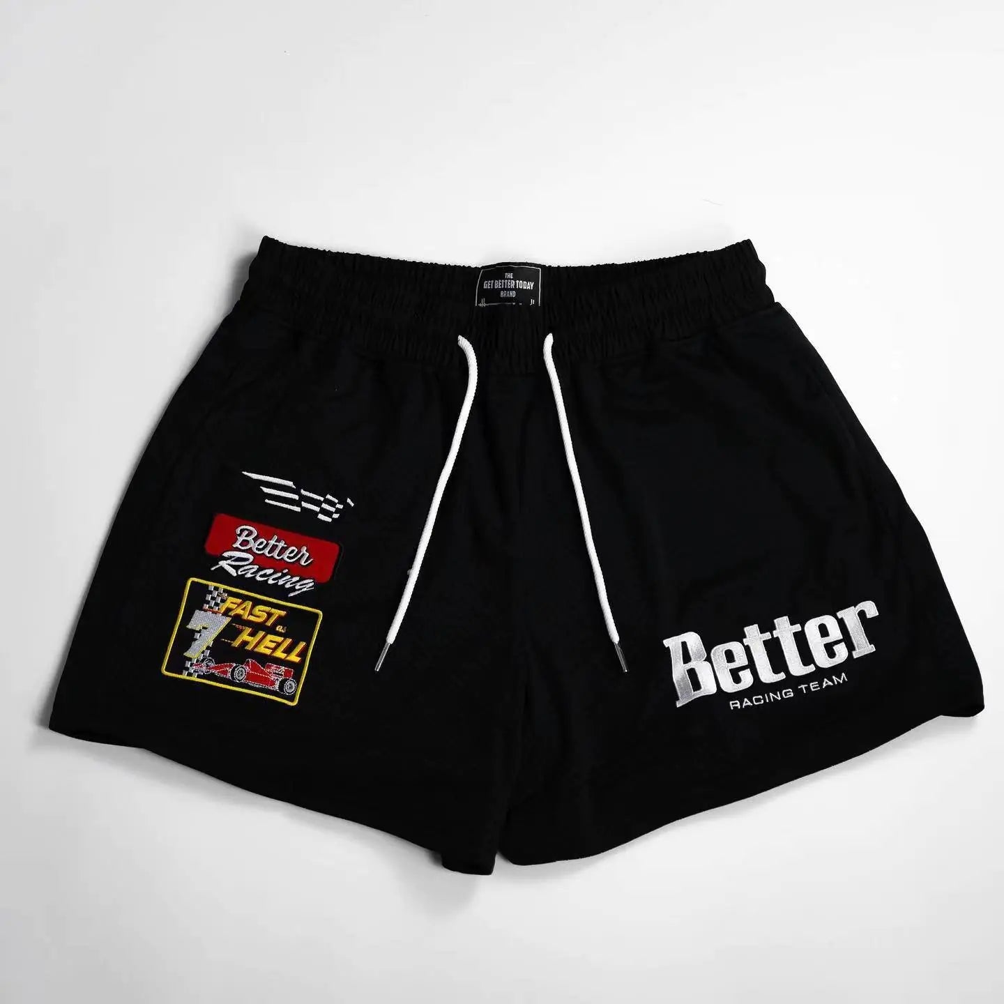 Men's Embroidered Mesh Basketball Shorts - Shellcreations