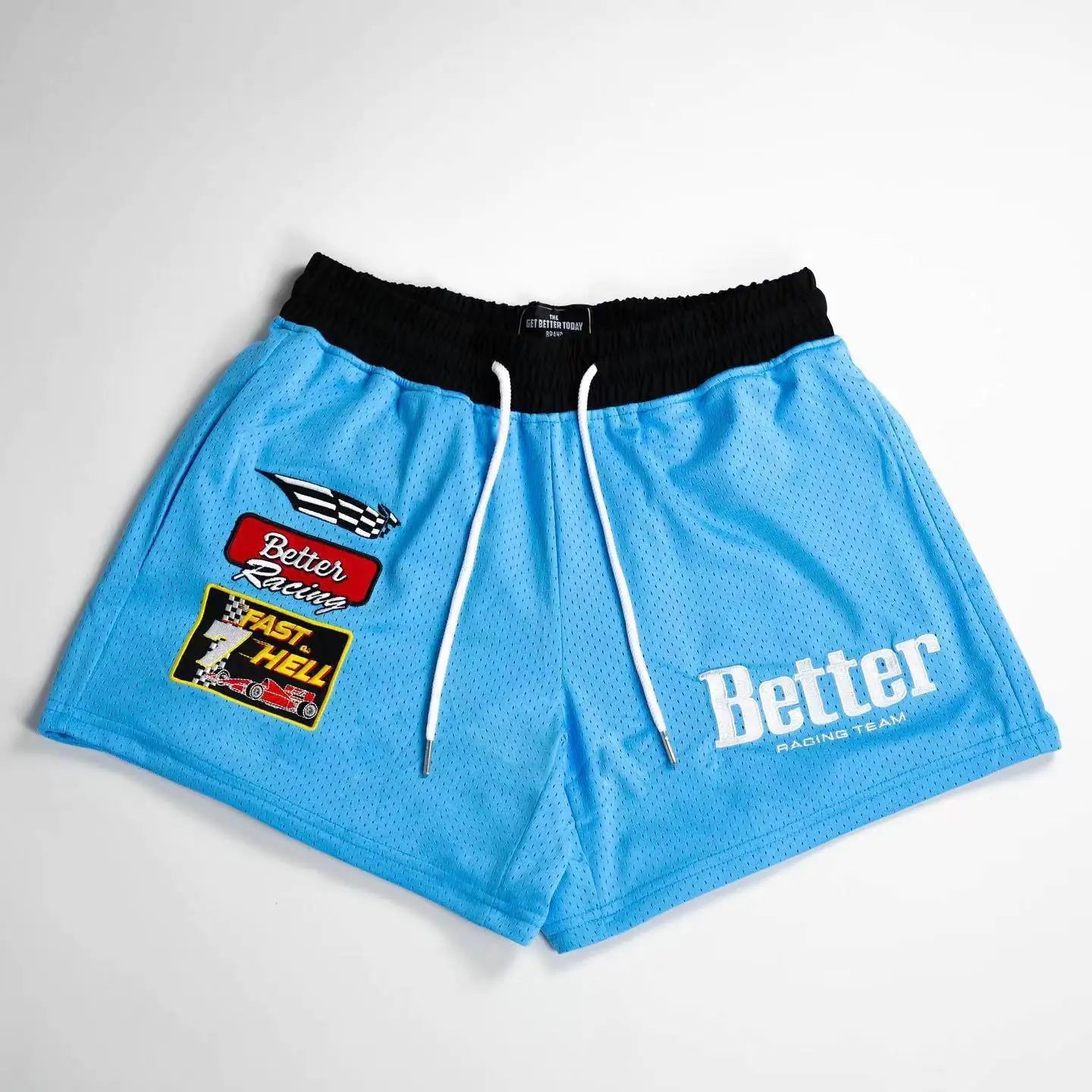 Men's Embroidered Mesh Basketball Shorts - Shellcreations
