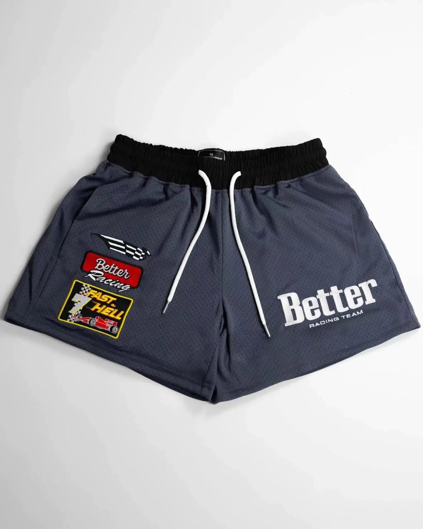 Men's Embroidered Mesh Basketball Shorts - Shellcreations