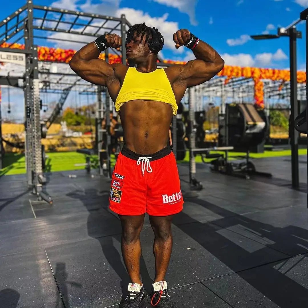 Men's Embroidered Mesh Basketball Shorts - Shellcreations