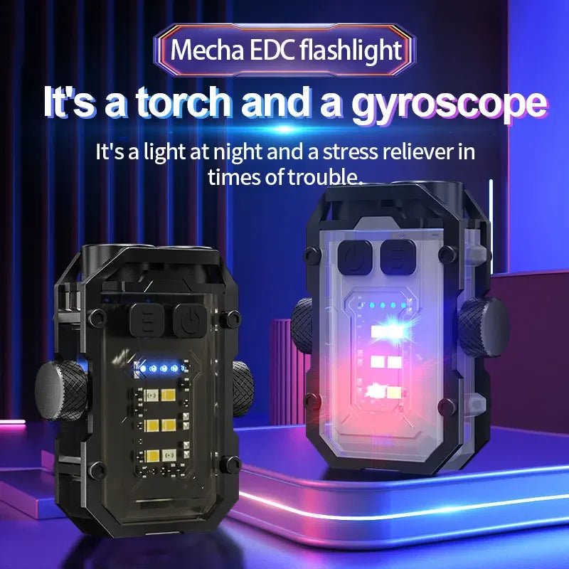 Mini LED Keychain Light Portable Magnetic EDC Flashlight Outdoor Camping Fishing Emergency Work Hat Clip Lamp With FingertipGyro - Shellcreations