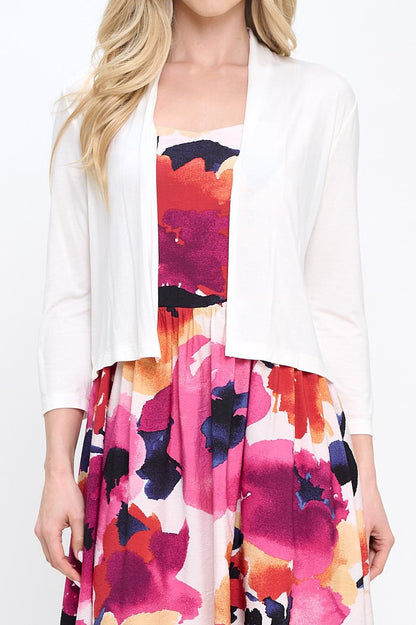 Modal Open Front Bolero Cardigan - Shellcreations