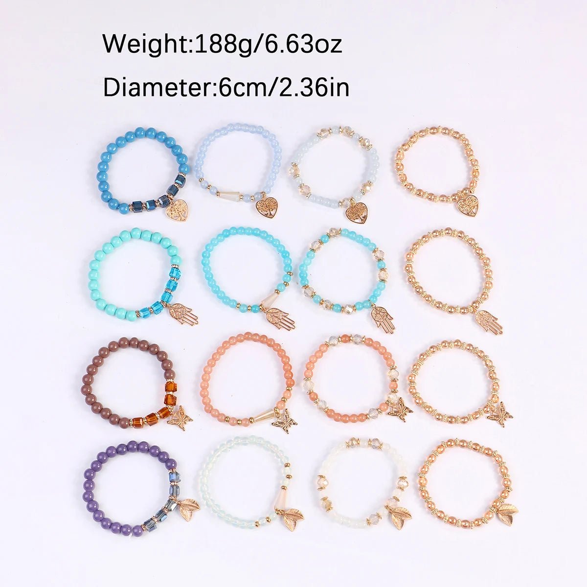 New Arrivals Luxury Bohemian Beads Jewelry Men Handmade Boho Gold Plated Charms Stretch Beaded Bracelet Sets Wholesale - Shellcreations