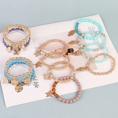 New Arrivals Luxury Bohemian Beads Jewelry Men Handmade Boho Gold Plated Charms Stretch Beaded Bracelet Sets Wholesale - Shellcreations