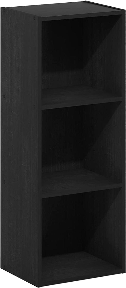 Pasir 3 - Tier No Tool Assembly Open Shelf Bookcase, Blackwood - Shellcreations