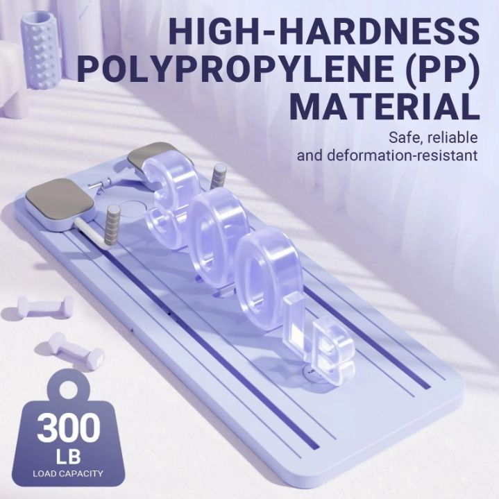 Pilates Board - Reformer Set,Multi - Purpose Foldable Reformer Board for Home,5in1 Pilates Sliding Board,Purple - Shellcreations