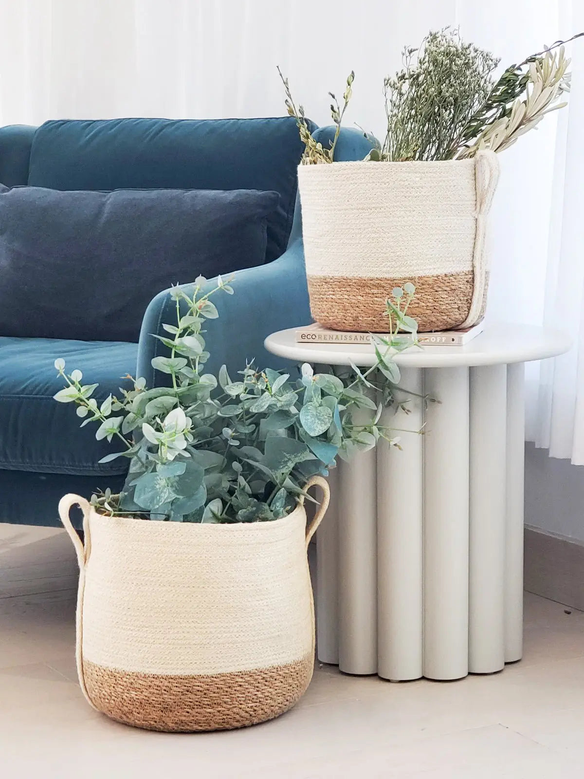 Savar Basket with Side Handle - Shellcreations