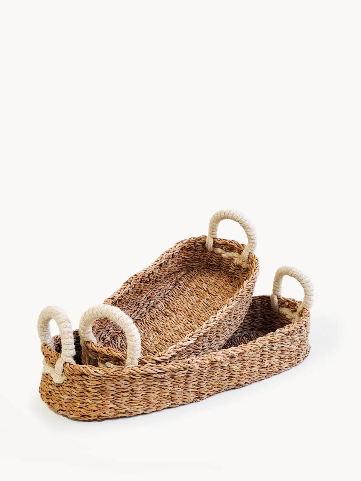 Savar Bread Basket with White Handle - Shellcreations
